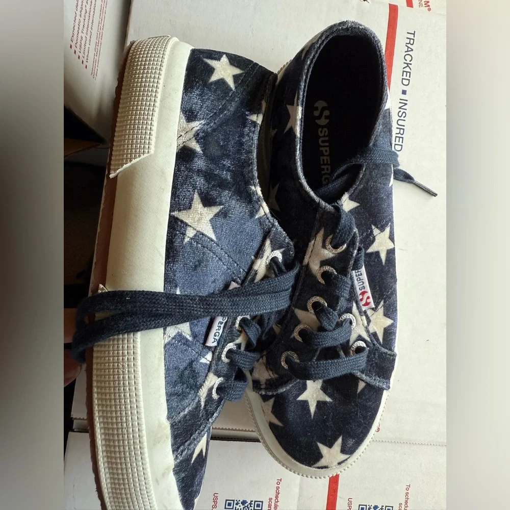 Superga Navy Star Sneakers - Picture 5 of 7
